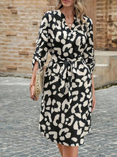 Printed Notched Midi Dress OutfitFlow